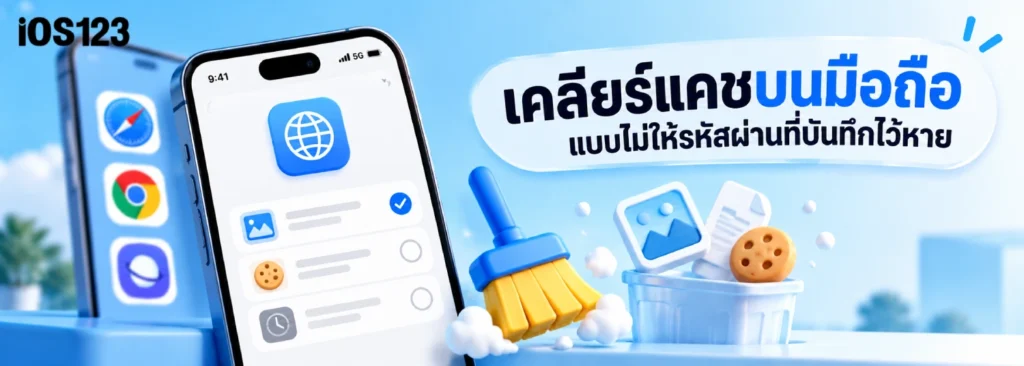 เคลียร์แคชบนมือถือแบบไม่ให้รหัสผ่านที่บันทึกไว้หาย